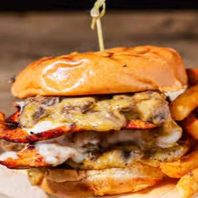 Mushroom Chicken Burger.